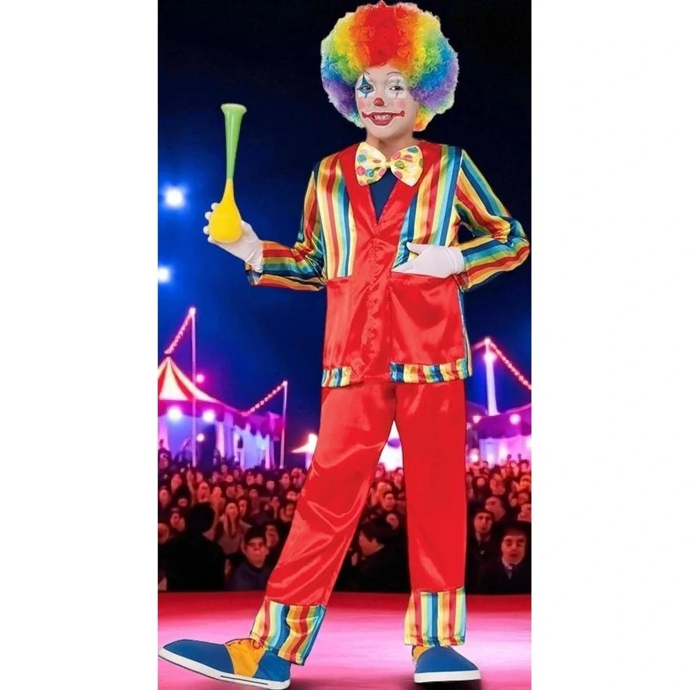 Clown Circus Birthday Party Carnival‎ Book Week Boys Costume  polka-dot bow tie